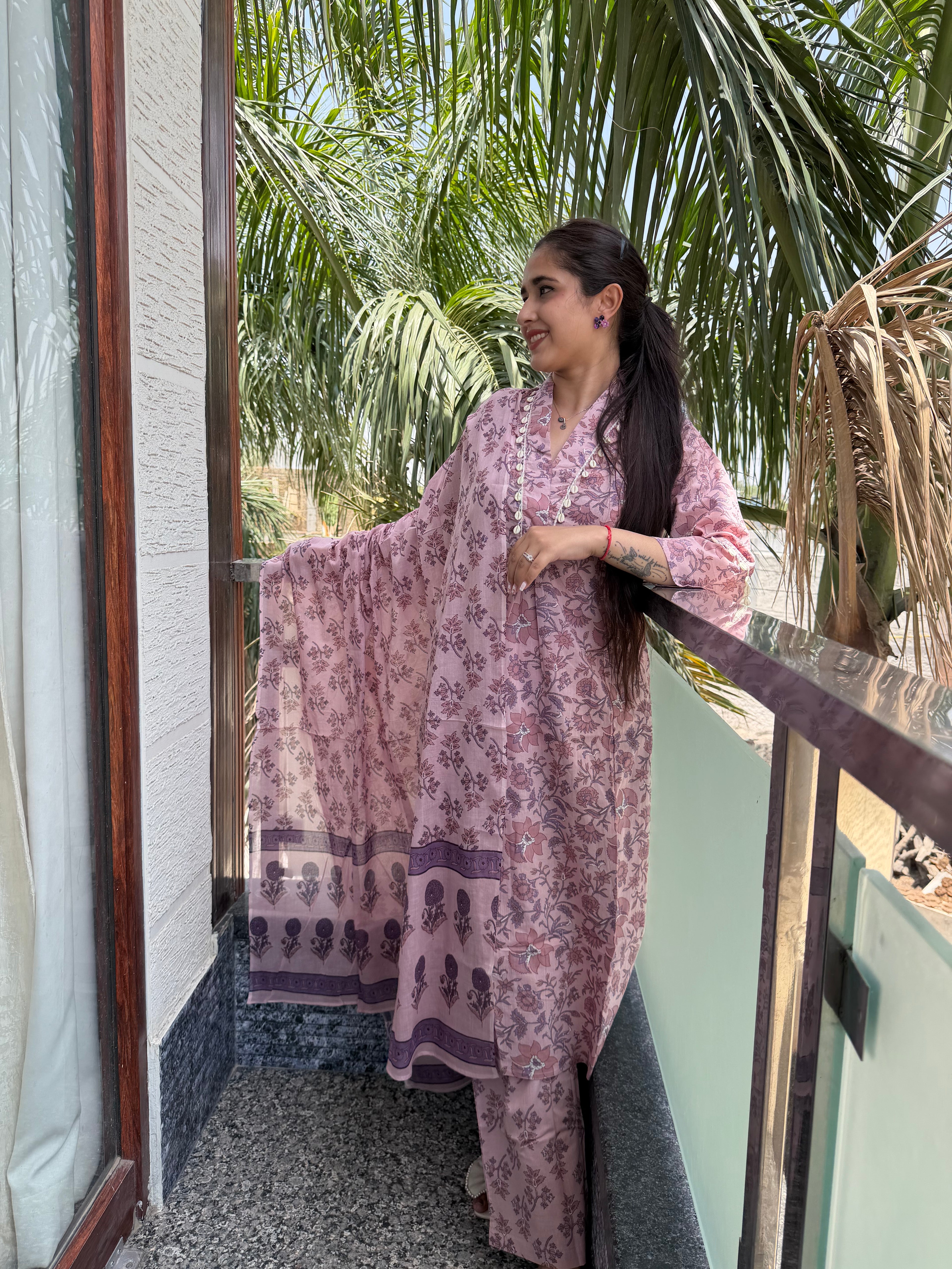 Phool Mahal Mul Cotton 3-Piece Set