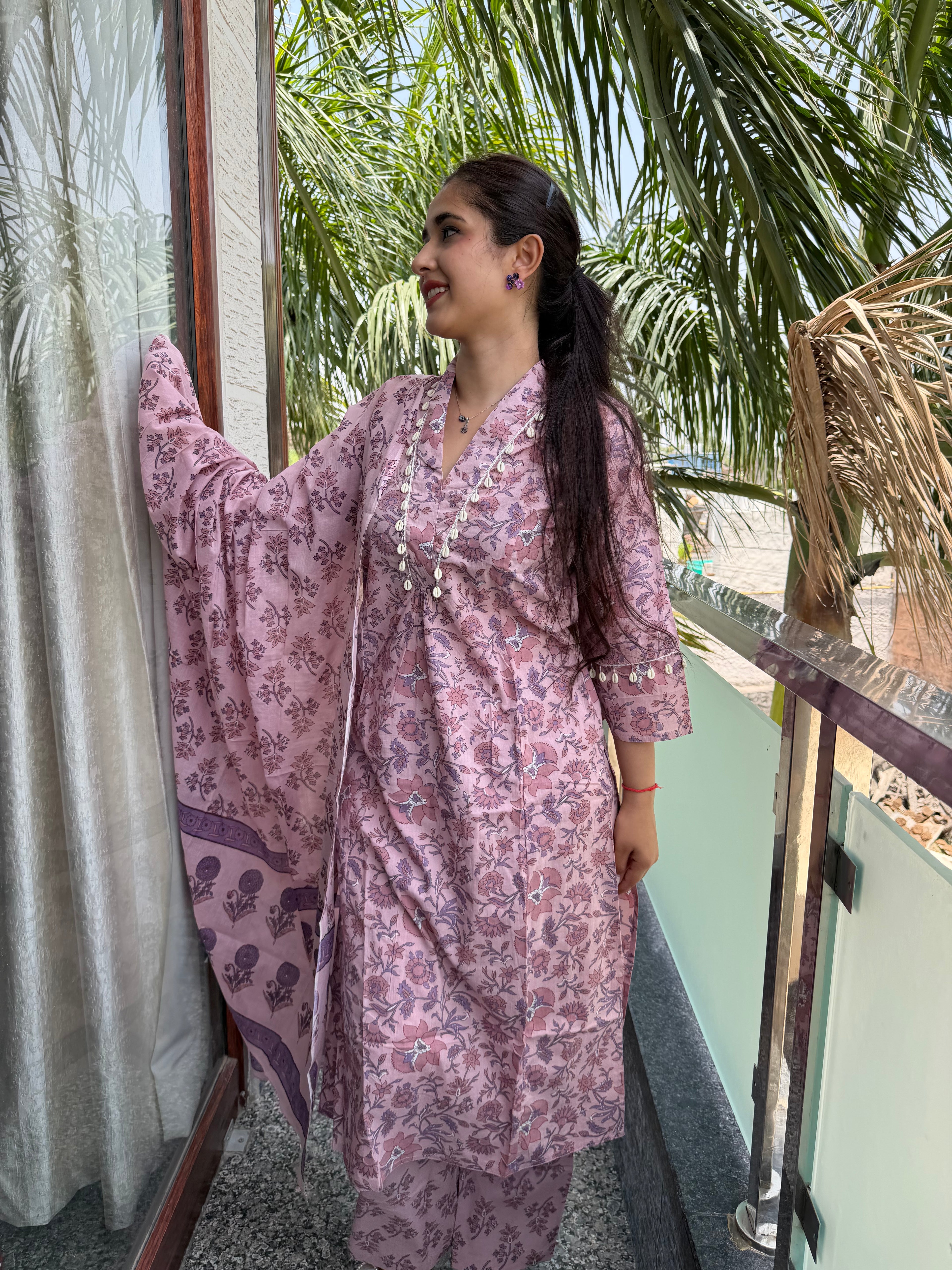 Phool Mahal Mul Cotton 3-Piece Set