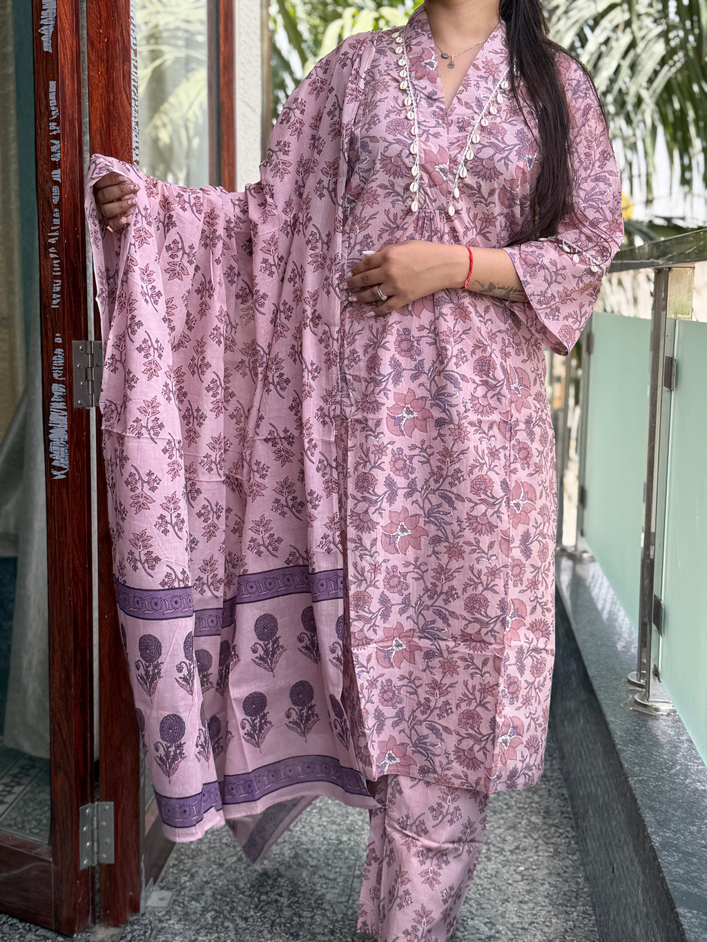 Phool Mahal Mul Cotton 3-Piece Set