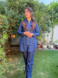 Indigo Bloom Denim Co-ord Set