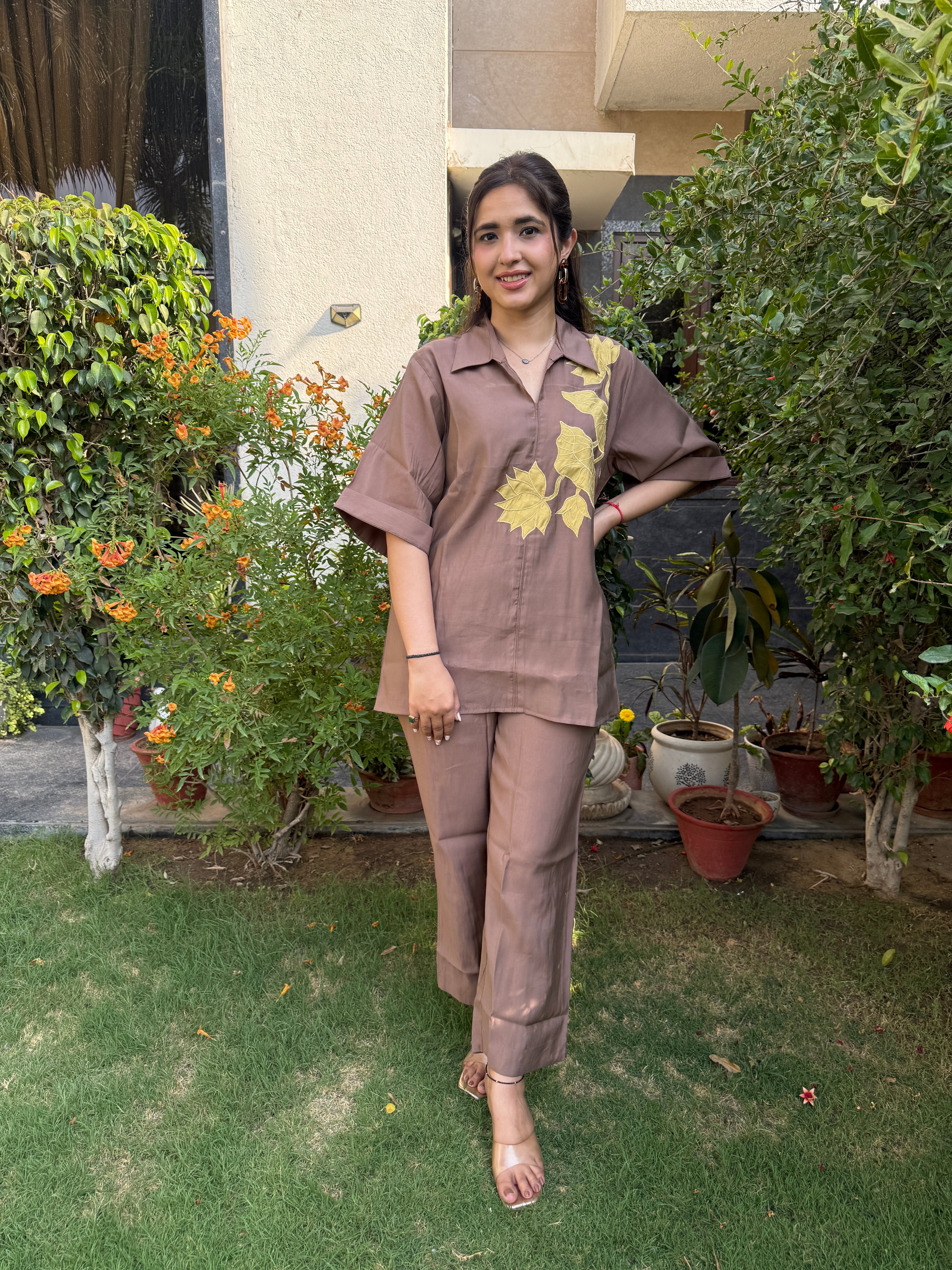Sienna Leaf Cotton Co-ord Set