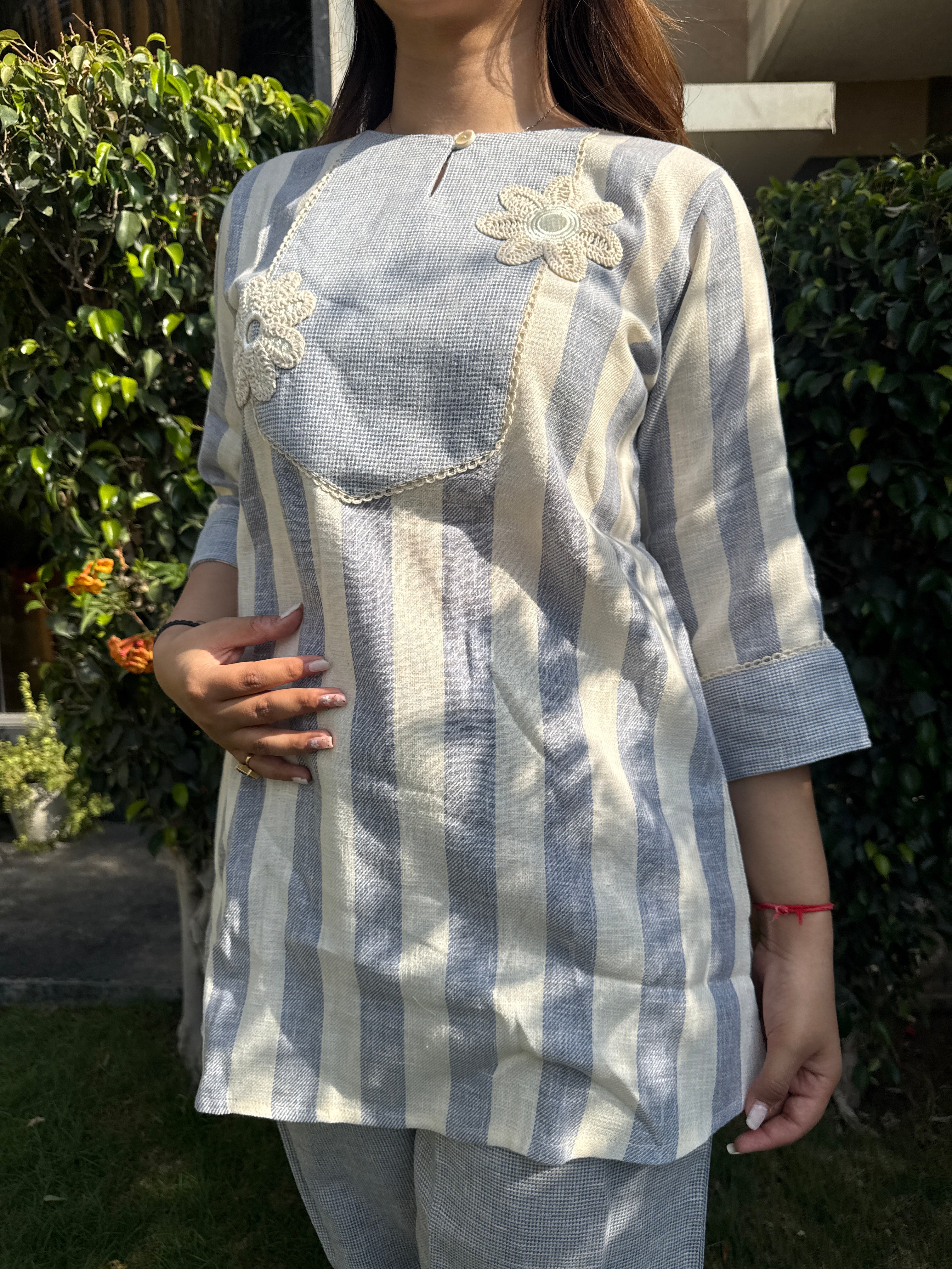 Skye Cotton Linen Stripe Co-ord Set