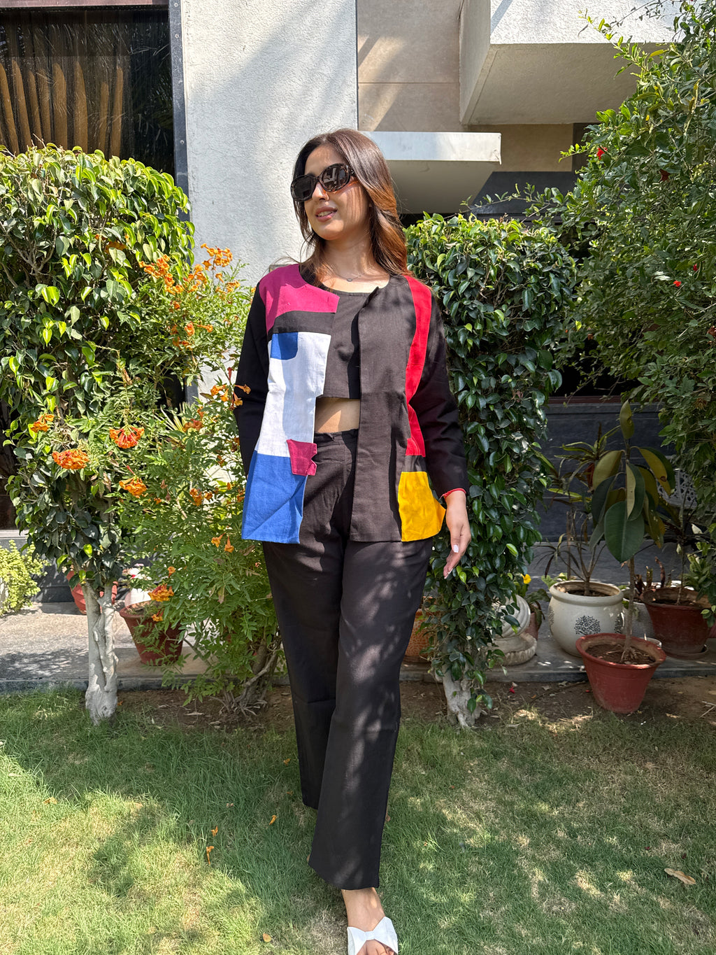Mondrian Color block Cotton Co-ord Set