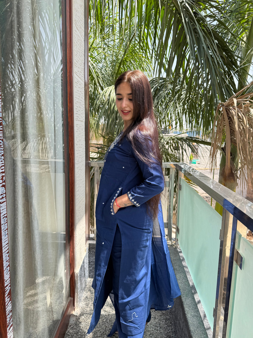 Meher Neel Mul Cotton 3-Piece Set
