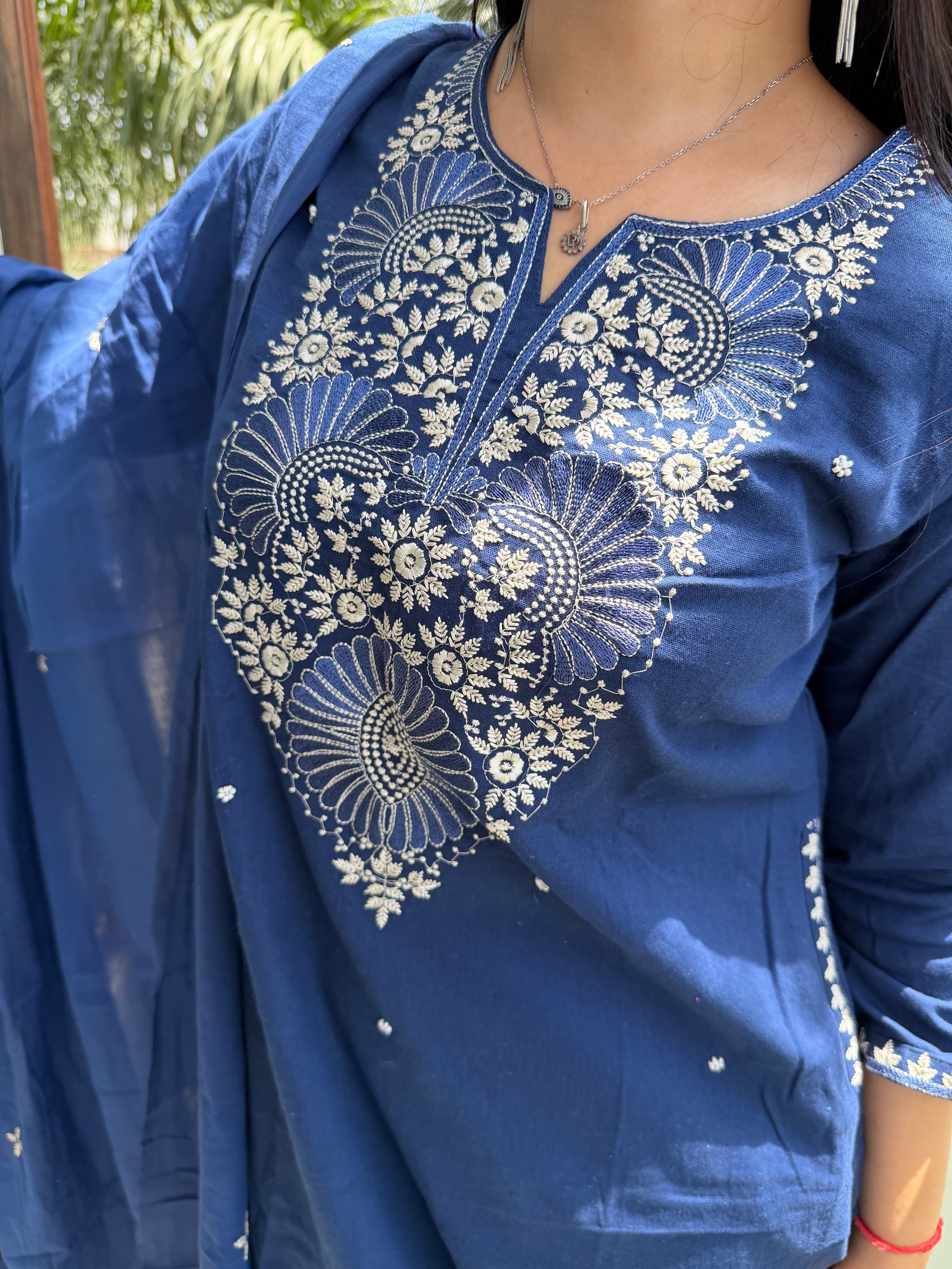 Meher Neel Mul Cotton 3-Piece Set