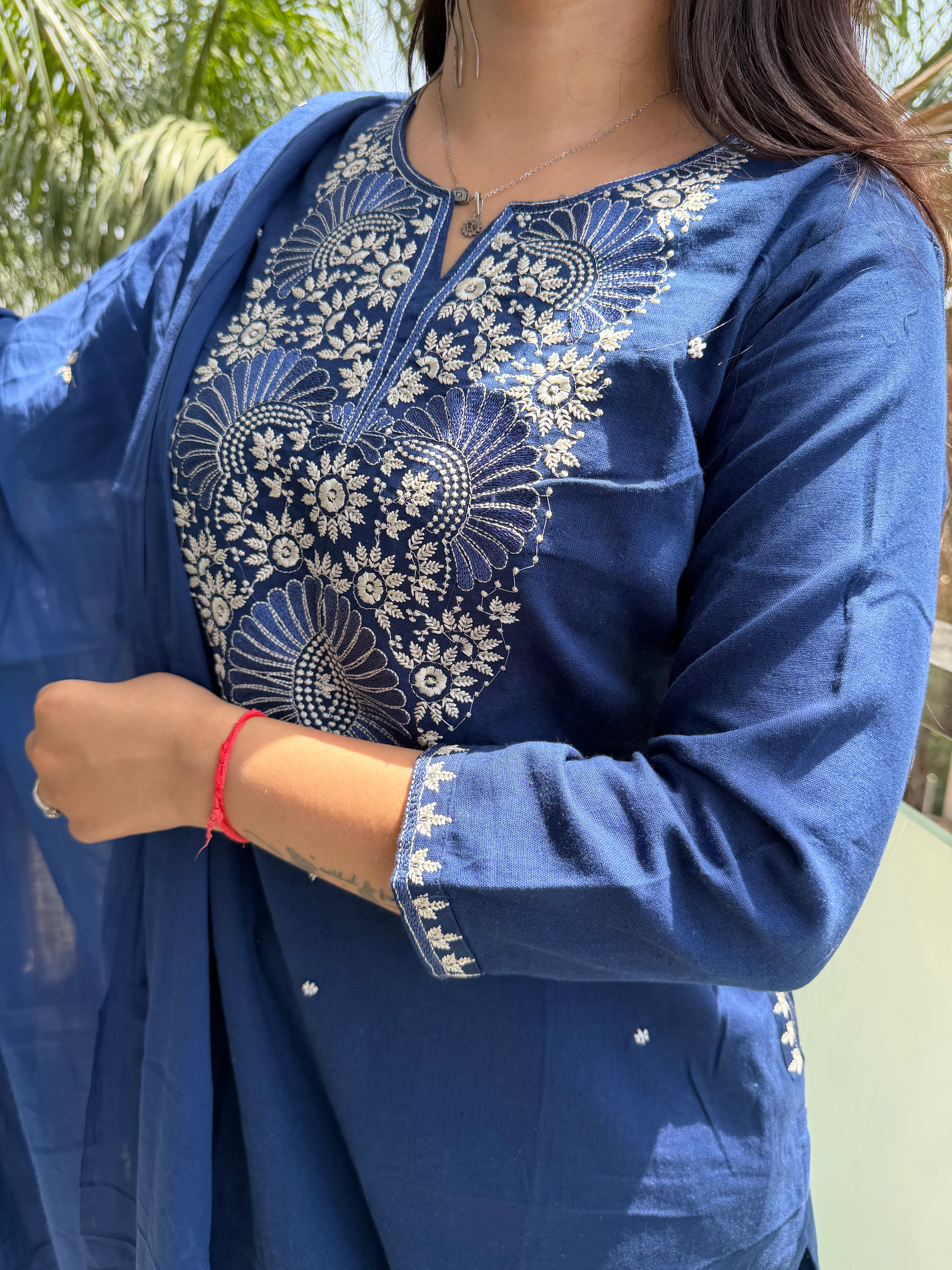 Meher Neel Mul Cotton 3-Piece Set