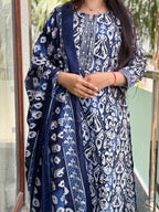 Neel Ikat Royale Mul Cotton 3-Piece Set