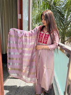 Riva Mauve Tissue Plazzo Suit Set