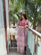 Riva Mauve Tissue Plazzo Suit Set