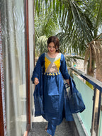 Zayra Indigo Patchwork Cotton 3-Piece Set