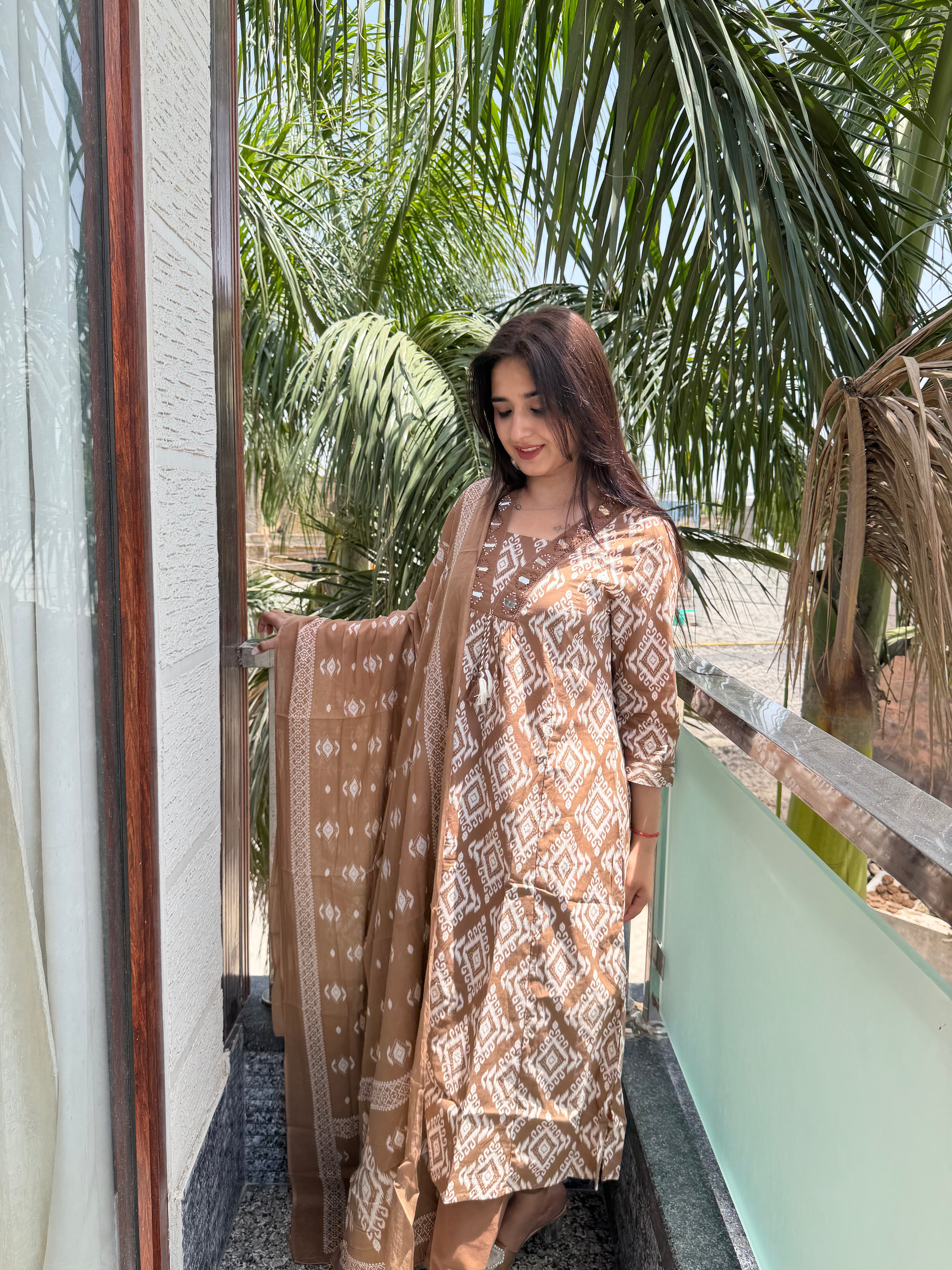 Ira Ikat Print Cotton Set