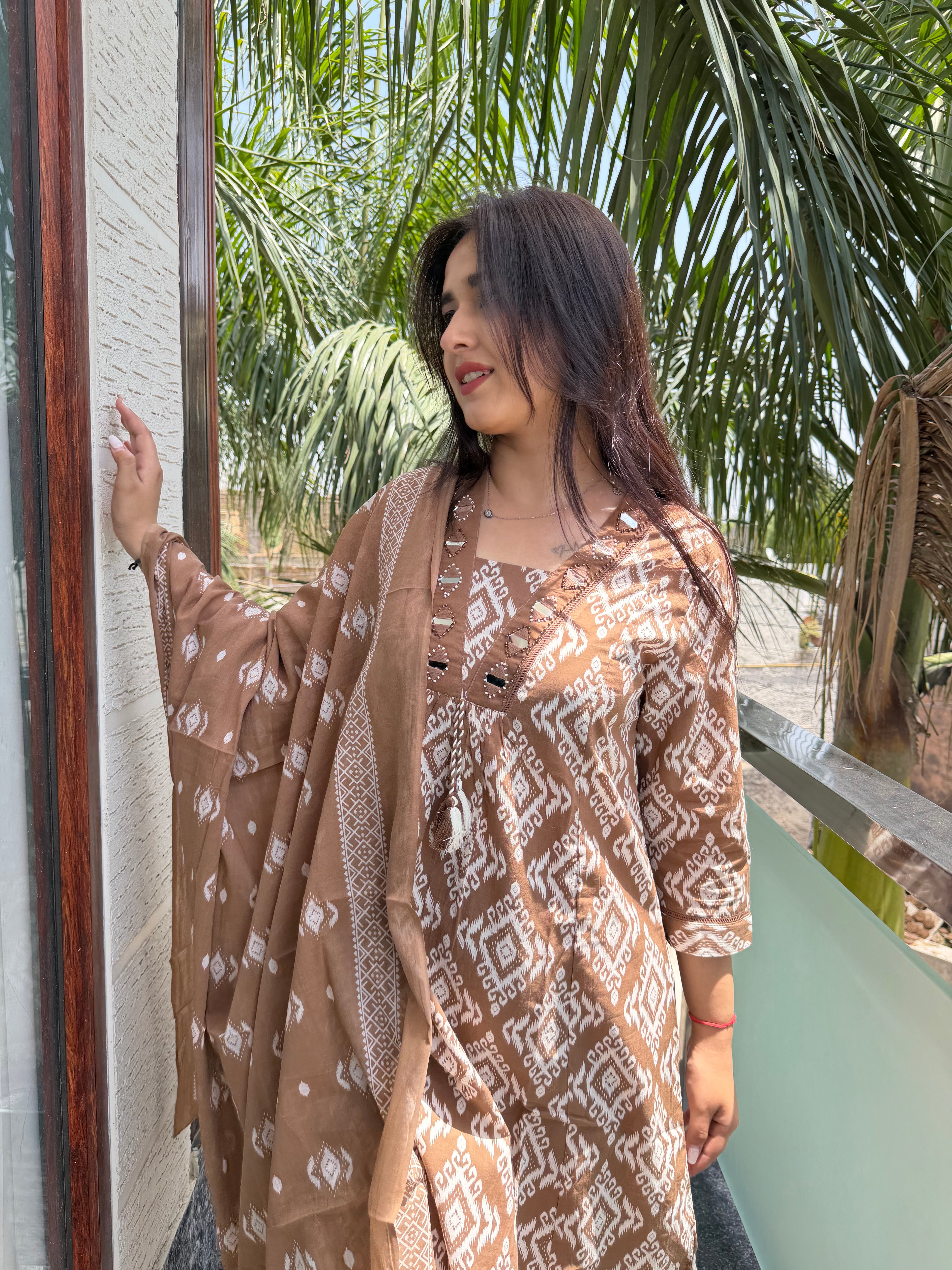 Ira Ikat Print Cotton Set