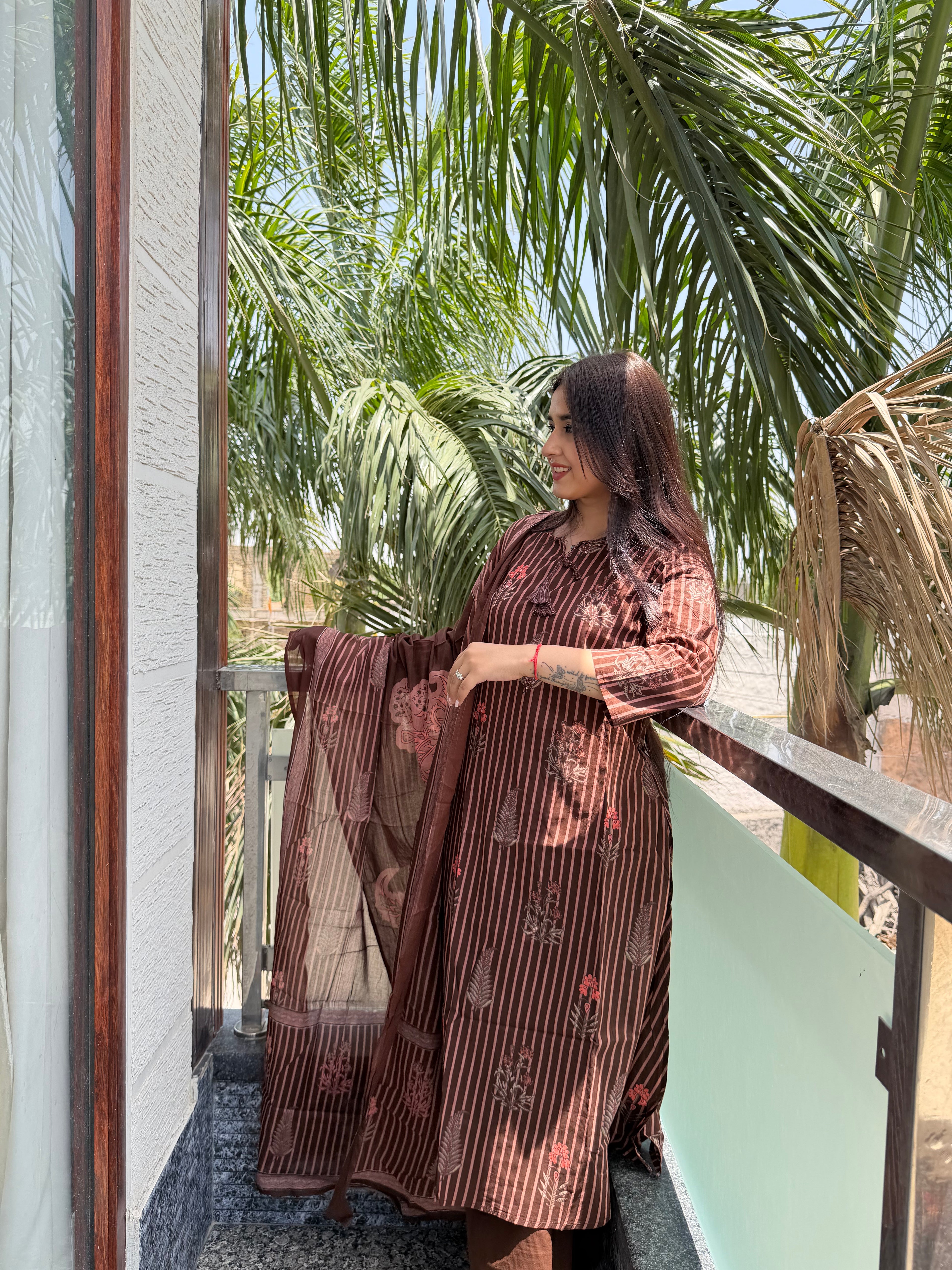 Cocoa Mahal Mul Cotton 3-Piece Set