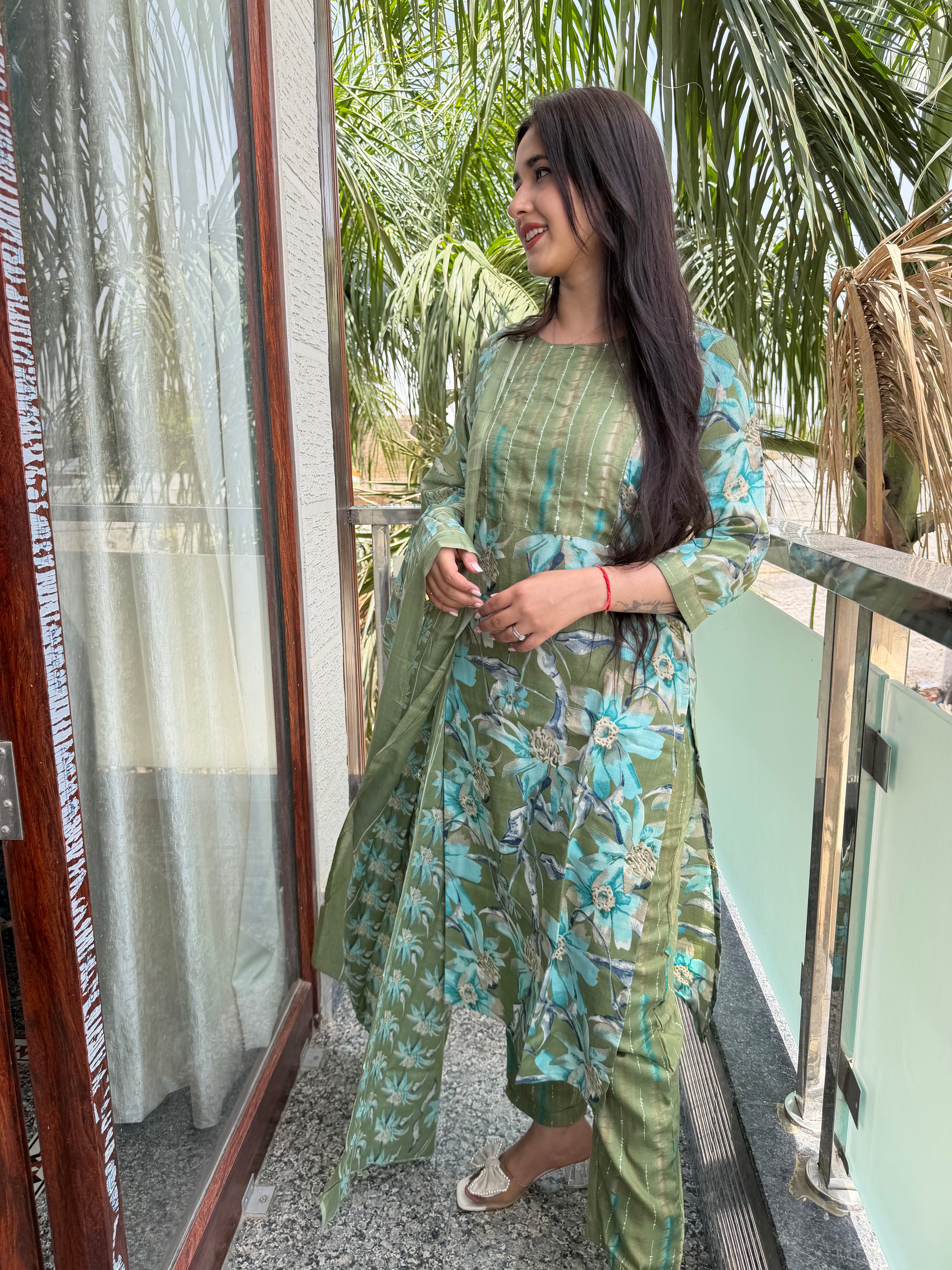 Shahi Sage Royale Cotton 3-Piece Set