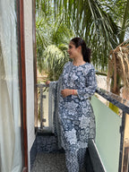Inaya Indigo Floral Cotton Set