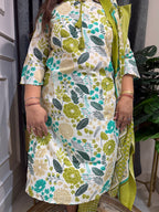 Baagh Lime Botanical Print Suit Set (3XL)